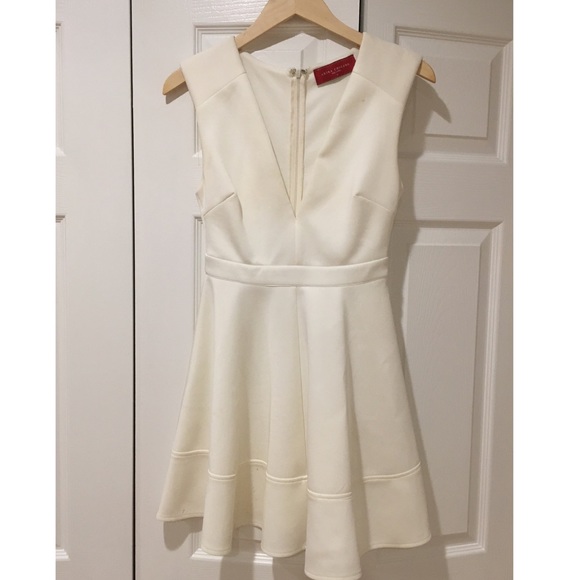 AKIRA Dresses & Skirts - AKIRA Ivory Skater Short Mini Dress